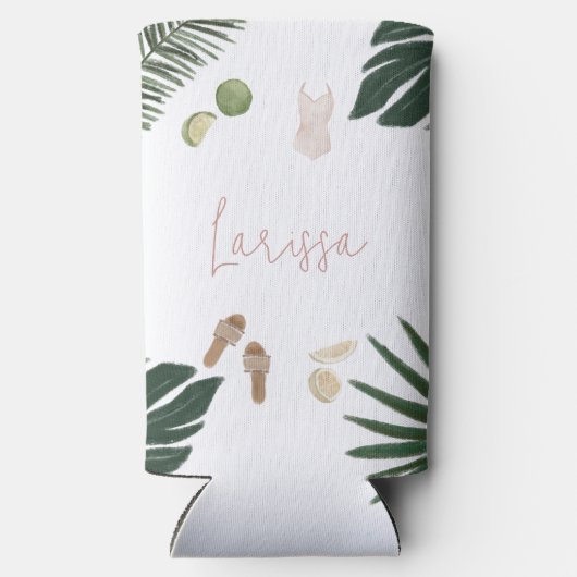 Sip Sip Hooray Persoonlijk Afscheid Als Meisje Seltzer Blikjeskoeler (Achterkant)