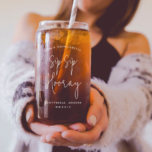 Sip Sip Hooray Persoonlijke Bachelorette Party Blikvorm Glas
