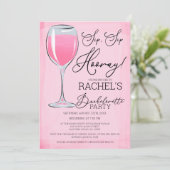 Sip Sip Hooray Pink Bachelorette Party Kaart (Staand voorkant)