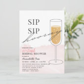 SIP SIP Hooray Pink Virtual Vrijgezellenfeest Kaart (Staand voorkant)