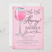 Sip Sip Hooray Pink Vrijgezellenfeest Kaart (Voorkant)