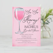 Sip Sip Hooray Pink Vrijgezellenfeest Kaart (Staand voorkant)