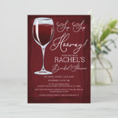 Sip Sip Hooray Red Wine Vrijgezellenfeest Kaart (Staand voorkant)