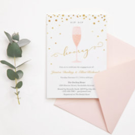 Sip Sip Hooray Shower of Engagement Party Kaart