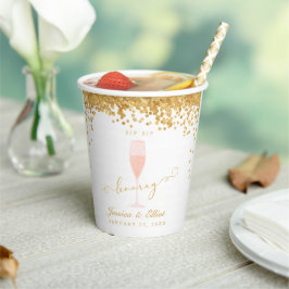 Sip Sip Hooray Shower of Engagement Party Paper Cu Papieren Bekers