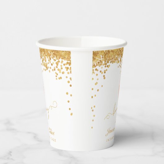 Sip Sip Hooray Shower of Engagement Party Paper Cu Papieren Bekers (Links)