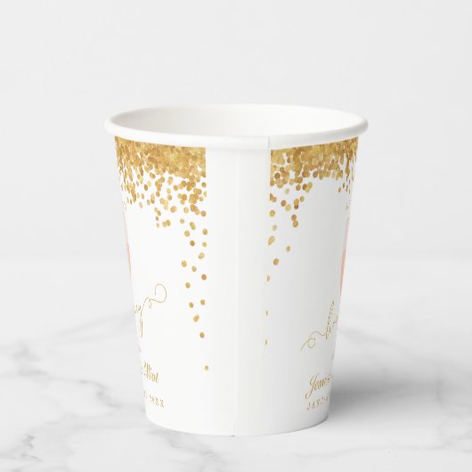 Sip Sip Hooray Shower of Engagement Party Paper Cu Papieren Bekers (Rechts)