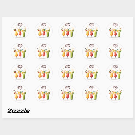 Sip Sip Hooray Summer Cocktail Sticker (Vel)