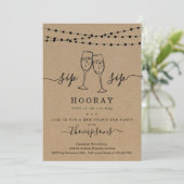 Sip Sip Hooray - Uitnodiging Eve Party van het Nie (Staand voorkant)