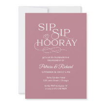 Sip Sip Hooray Uitnodigingen voor verlovingsfeest