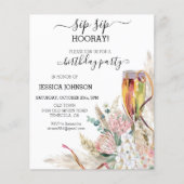 Sip Sip Hooray Verjaardagsfeest Budget Champagnett (Voorkant)