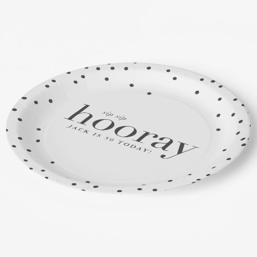 sip sip hooray verjaardagsfeestje bord (Gekanteld)