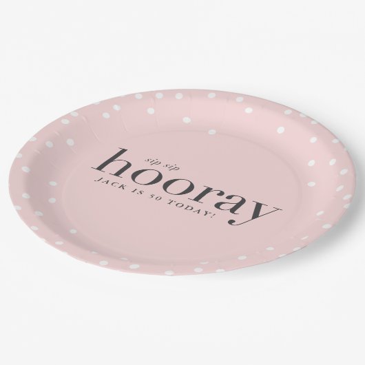 sip sip hooray verjaardagsfeestje bord (Gekanteld)