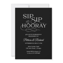 Sip Sip Hooray Verloving Feest Uitnodigingen