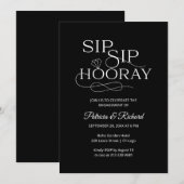 Sip Sip Hooray Verloving Feest Uitnodigingen (Voorkant / Achterkant)