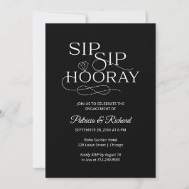 Sip Sip Hooray Verloving Feest Uitnodigingen