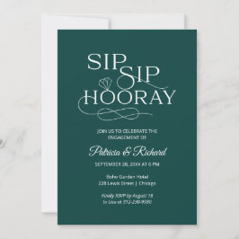 Sip Sip Hooray Verlovingspartij Uitnodigingen