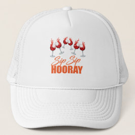 Sip Sip Hooray Viering Schuim Trucker hoed / pet