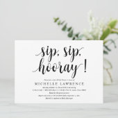 Sip, Sip, Hooray, Vrijgezellenfeest Celebratie Kaart (Staand voorkant)