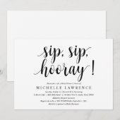 Sip, Sip, Hooray, Vrijgezellenfeest Celebratie Kaart (Voorkant / Achterkant)