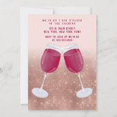 Sip Sip Hooray Waterverf Wijnproeverij Verjaardag Kaart (Achterkant)