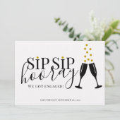 Sip Sip Hooray We hebben een foto gemaakt waarop d Aankondiging (Staand voorkant)