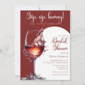 Sip, sip, hooray wijnproeverij Vrijgezellenfeest Kaart (Voorkant)