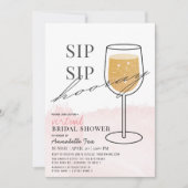 SIP SIP Hooray Wine Glass Virtual Vrijgezellenfees Kaart (Voorkant)