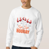 Sip Sip Hooray Wine Splash Graphic Men Sweatshirt (Voorkant)