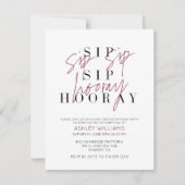 Sip Sip Hooray Wine Tasting Birthday Party Kaart (Voorkant)