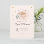 Sip Sip Hooray Zeg Tea Pink Baby shower Tea Party Kaart (Staand voorkant)
