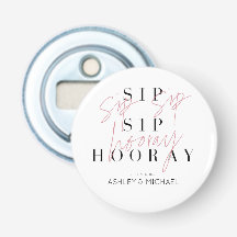 Sip Sip Hooray Zwart Wit Roze Verlovingsfeestje