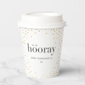 sip sip horay elegant goudpolka dot papieren bekers (Voorkant)