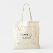 sip sip horay elegant goudpolka dot tote bag (Achterkant)