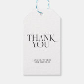 Sip sip horay modern elegant verjaardagsfeest cadeaulabel (Voorkant)