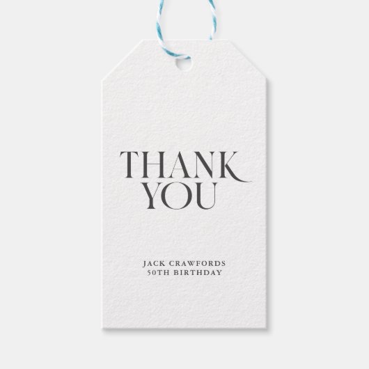 Sip sip horay modern elegant verjaardagsfeest cadeaulabel (Voorkant)