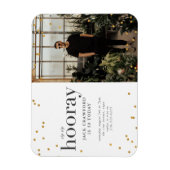 Sip sip horay modern elegant verjaardagsfeest invi magneet (Verticaal)