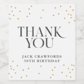 Sip sip horay modern elegant verjaardagsfeest wijn etiket (Enkel label)