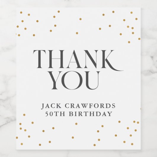 Sip sip horay modern elegant verjaardagsfeest wijn etiket (Enkel label)