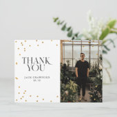 Sip sip horay moderne elegante verjaardagsfeestje bedankkaart (Staand voorkant)