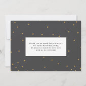 Sip sip horay moderne elegante verjaardagsfeestje bedankkaart (Achterkant)