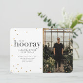 Sip sip horay moderne elegante verjaardagsfeestje kaart (Staand voorkant)