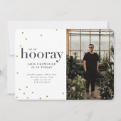 Sip sip horay moderne elegante verjaardagsfeestje kaart (Voorkant)