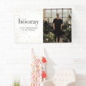 Sip sip horay moderne elegante verjaardagsfeestje spandoek (Insitu)