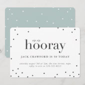 Sip sip horay verjaardagsfeest kaart (Voorkant / Achterkant)