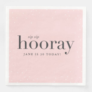sip sip horay verjaardagsfeestje napkin servet