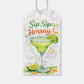 Sip Sip Sip Horray Bubble Birthday Party Thank You Cadeaulabel (Voorkant)