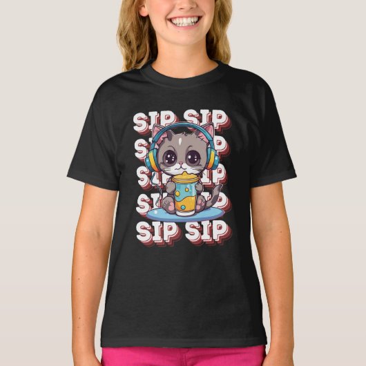 SIP SIP SIP Kat T-shirt (Voorkant)