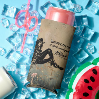 Sip slow, blijf cool cowgirl / Koelbox Seltzer Blikjeskoeler