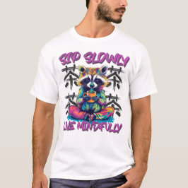 Sip slowly and live mindfully t-shirt